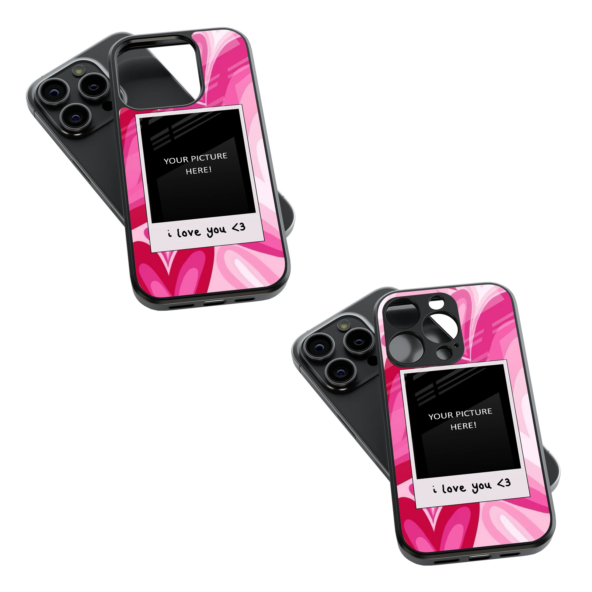 Polaroid Personalised Glass Phone Case