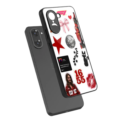 Formula 1 Fever sleek oneplus nord ce5 5g cover with tempered glass back and TPU edges