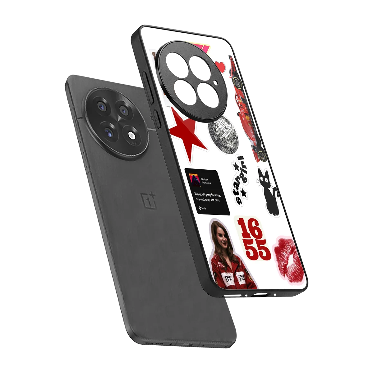 Formula 1 Fever sleek oneplus 13 cover with tempered glass back and TPU edges