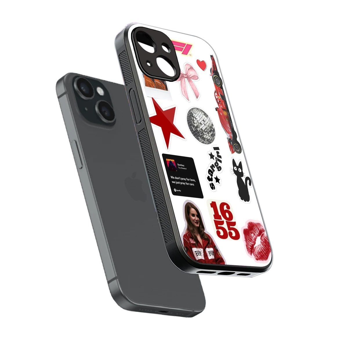 Formula 1 Fever sleek iphone 13 cover with tempered glass back and TPU edges