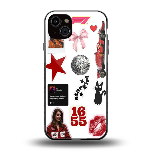 Formula 1 Fever back phone cover | glass case for iphone 15 plus