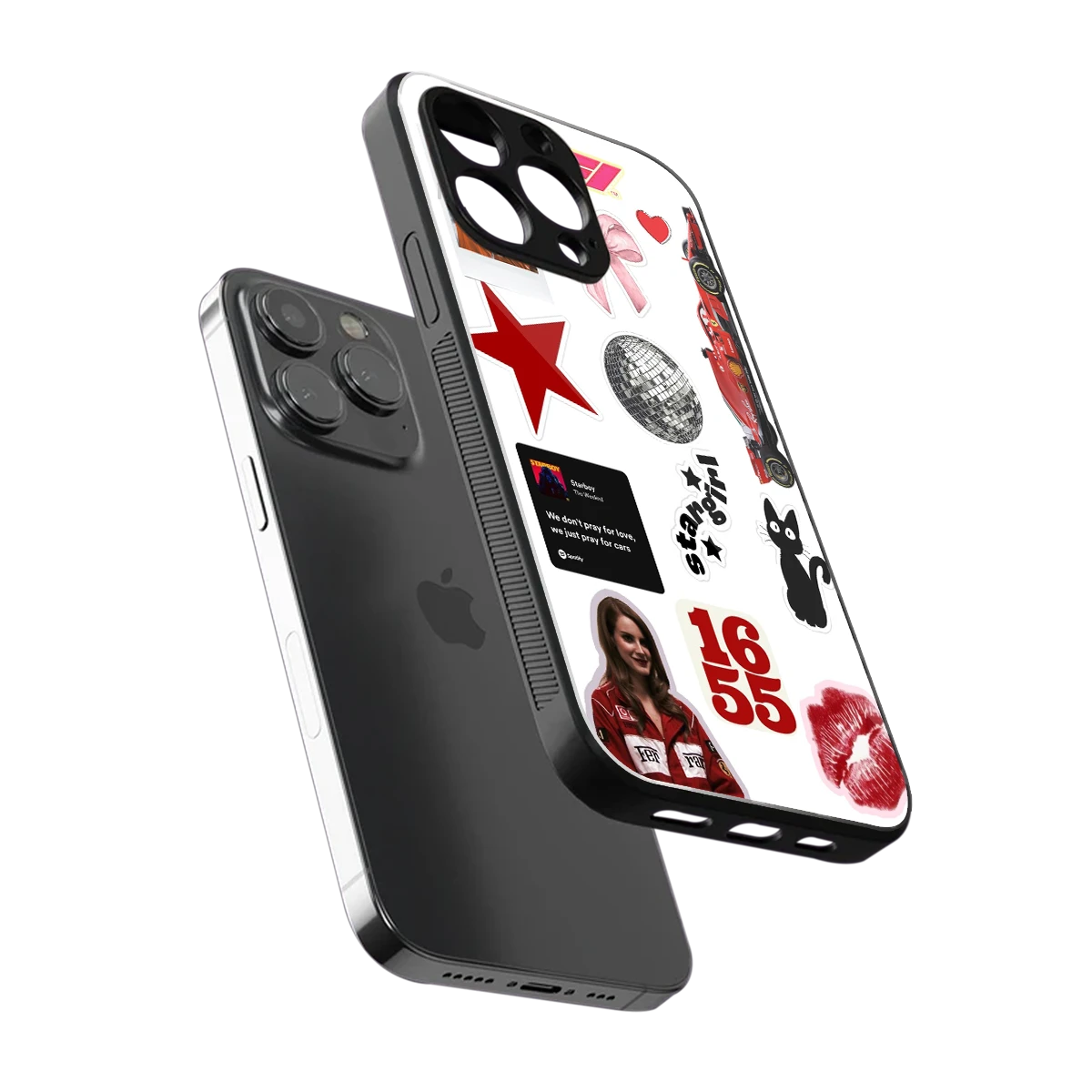 Formula 1 Fever sleek iphone 15 pro max cover with tempered glass back and TPU edges