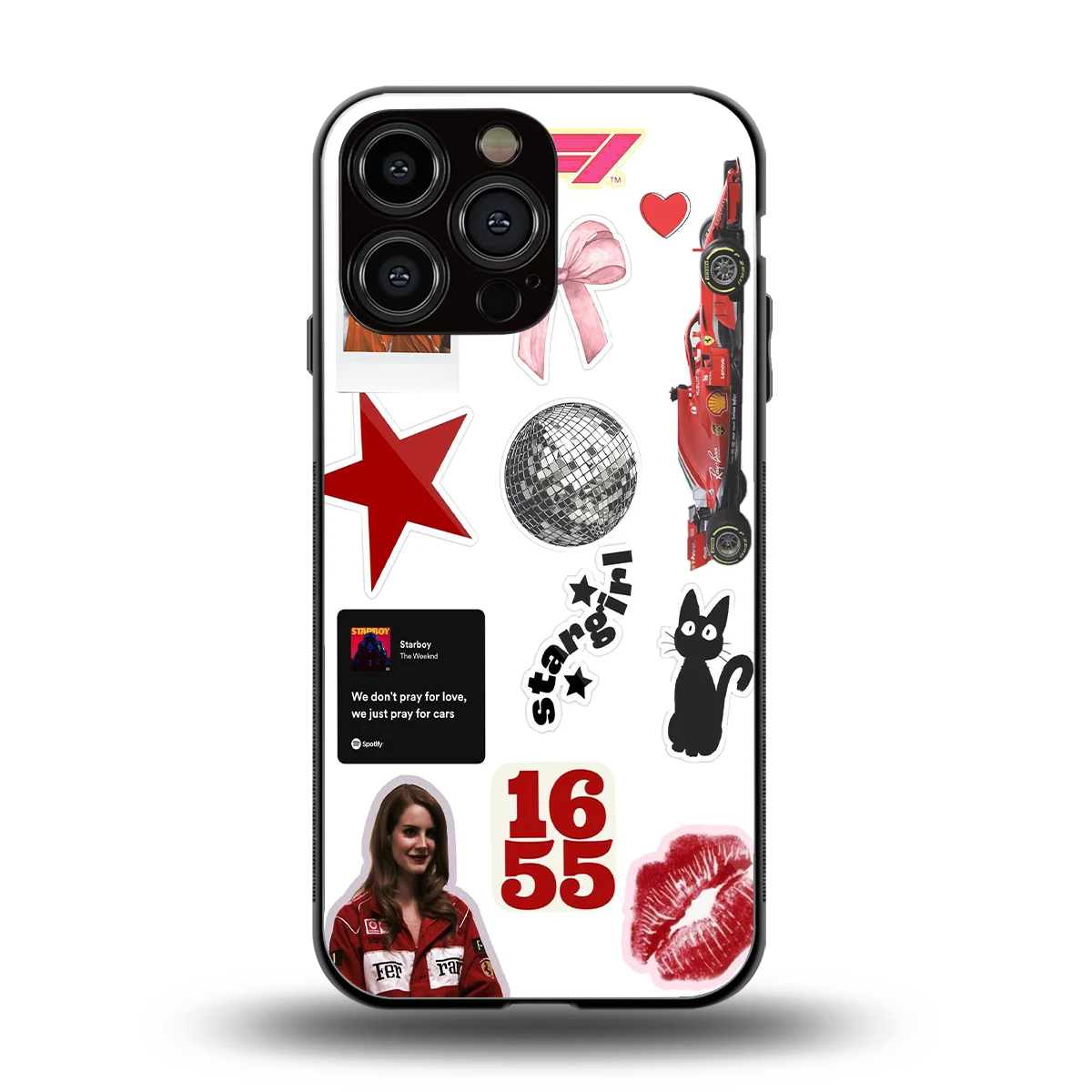 Formula 1 Fever back phone cover | glass case for iphone 16 pro max