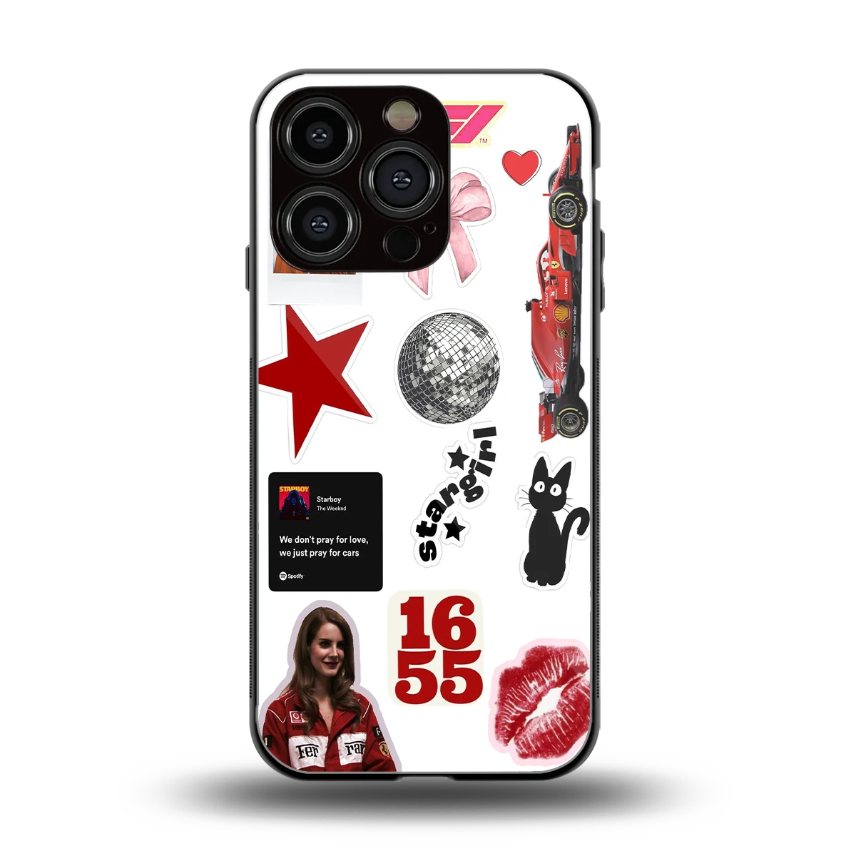 Formula 1 Fever back phone cover | glass case for iphone 16 pro