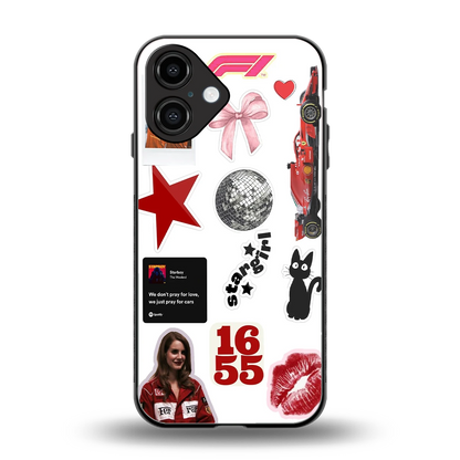 Formula 1 Fever back phone cover | glass case for iphone 16