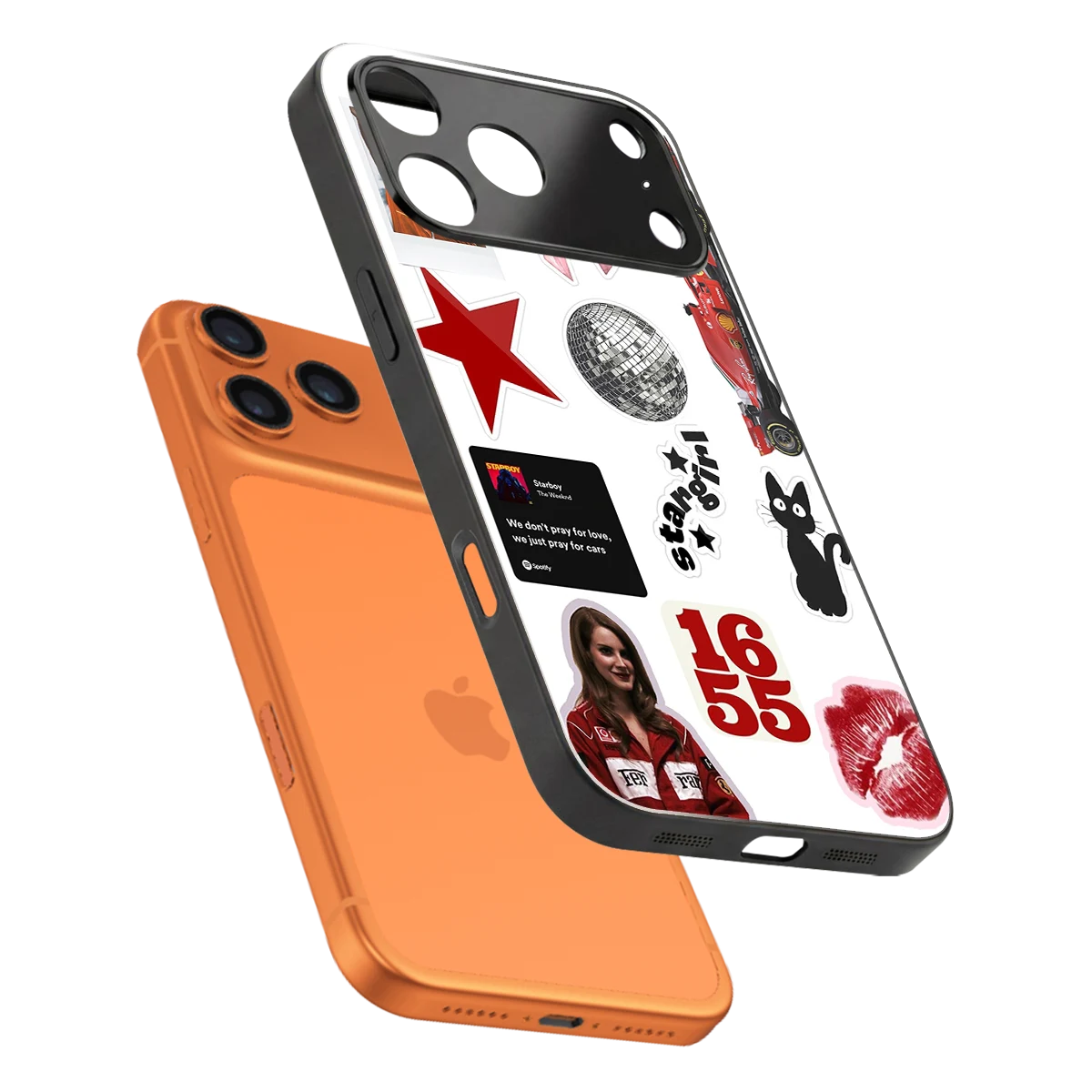 Formula 1 Fever sleek iphone 17 pro cover with tempered glass back and TPU edges