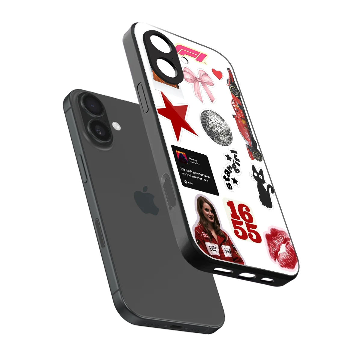Formula 1 Fever sleek iphone 17 cover with tempered glass back and TPU edges