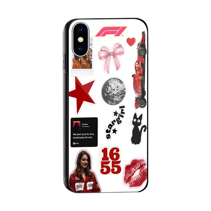 Formula 1 Fever sleek iphone x cover with tempered glass back and TPU edges