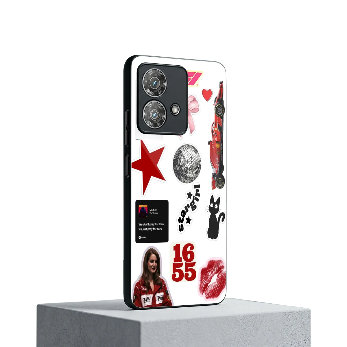 Formula 1 Fever motorola edge 40 neo 5g mobile cover | shockproof glass phone case