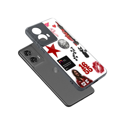 Formula 1 Fever sleek motorola edge 50 fusion cover with tempered glass back and TPU edges