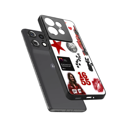 Formula 1 Fever sleek motorola edge 50 pro cover with tempered glass back and TPU edges