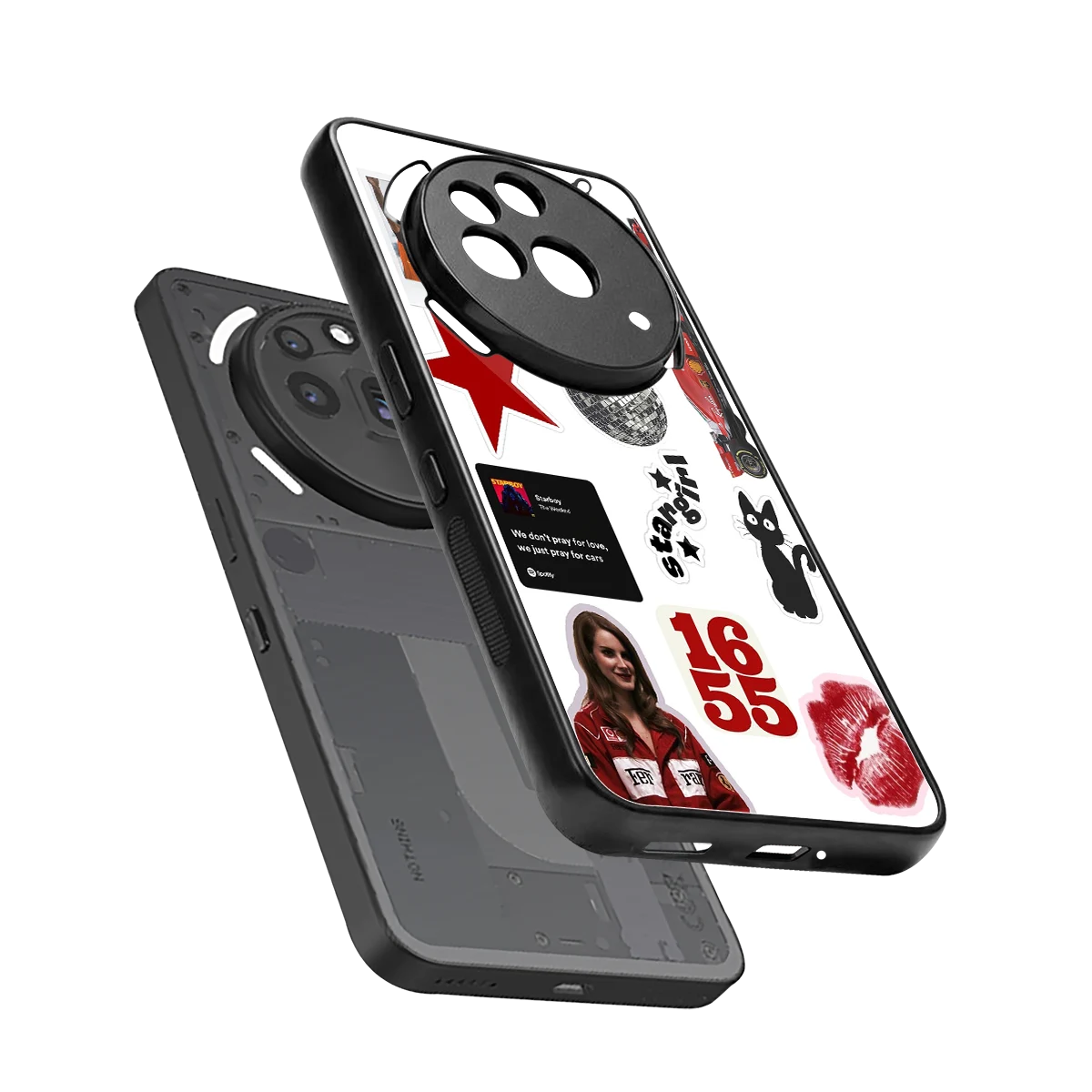 Formula 1 Fever sleek nothing phone 3a pro cover with tempered glass back and TPU edges