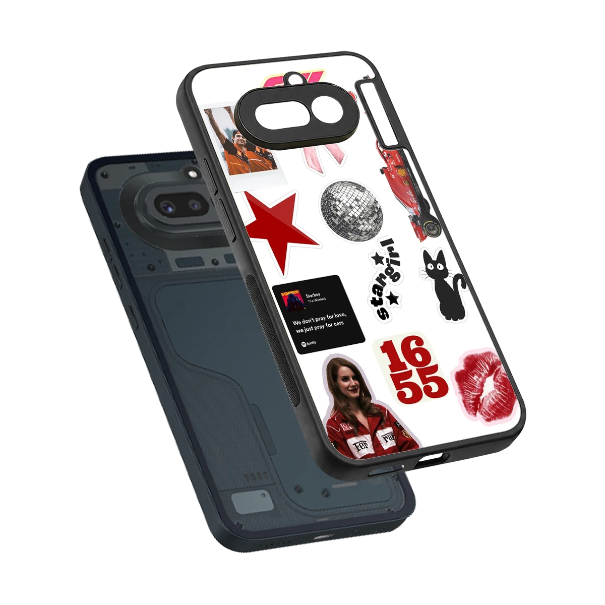 Formula 1 Fever sleek nothing phone 4a cover with tempered glass back and TPU edges