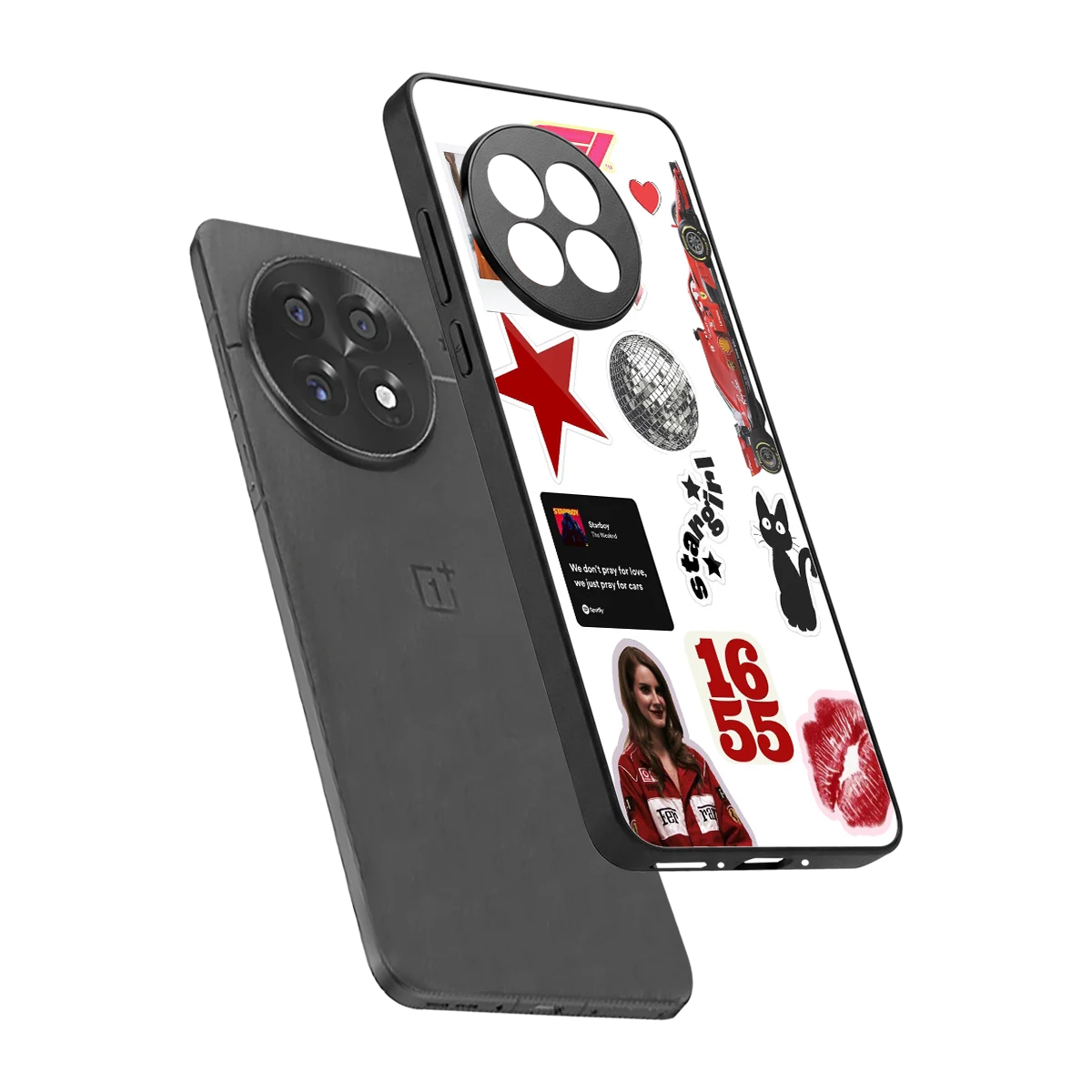 Formula 1 Fever sleek oneplus 13r cover with tempered glass back and TPU edges