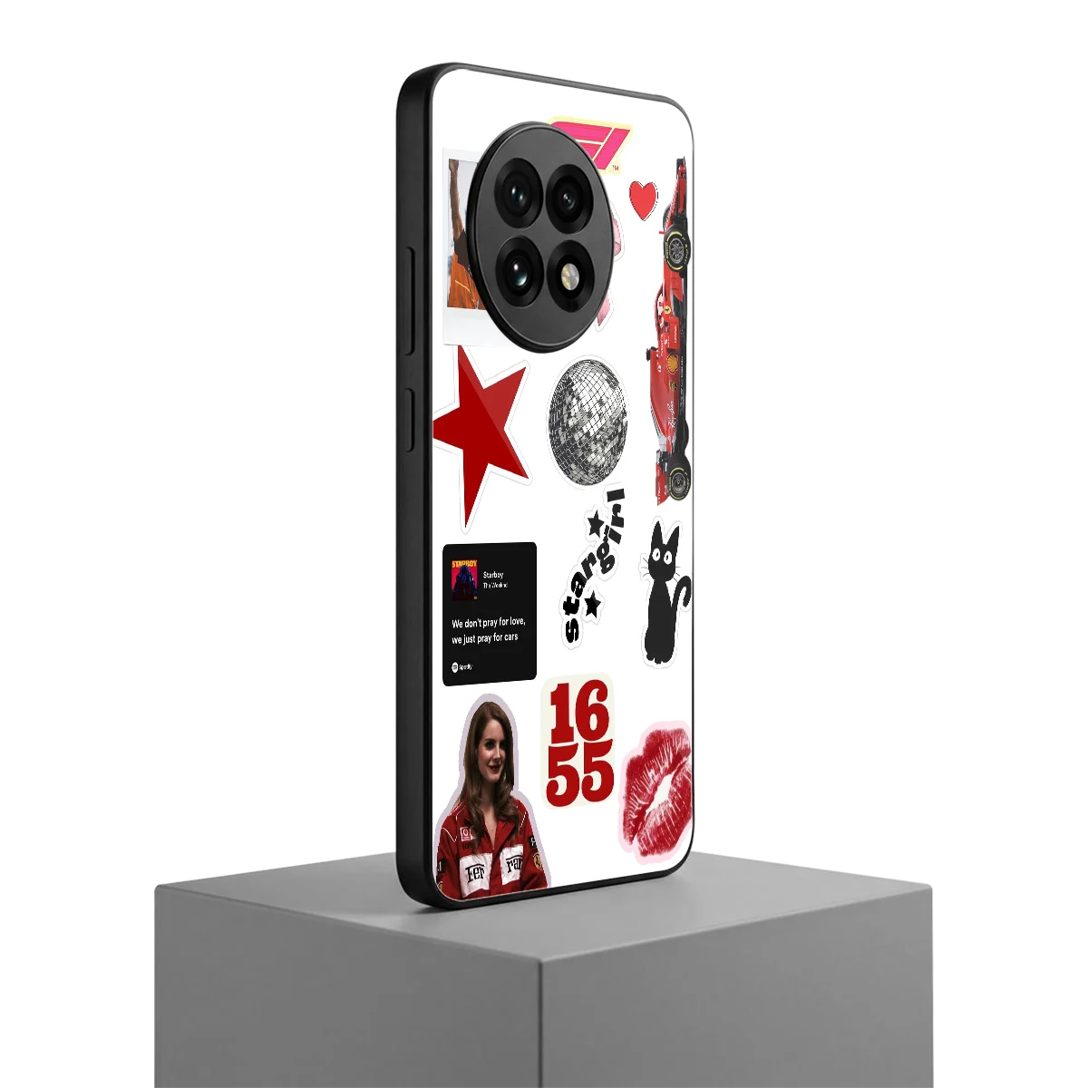 Formula 1 Fever oneplus 13r mobile cover | shockproof glass phone case