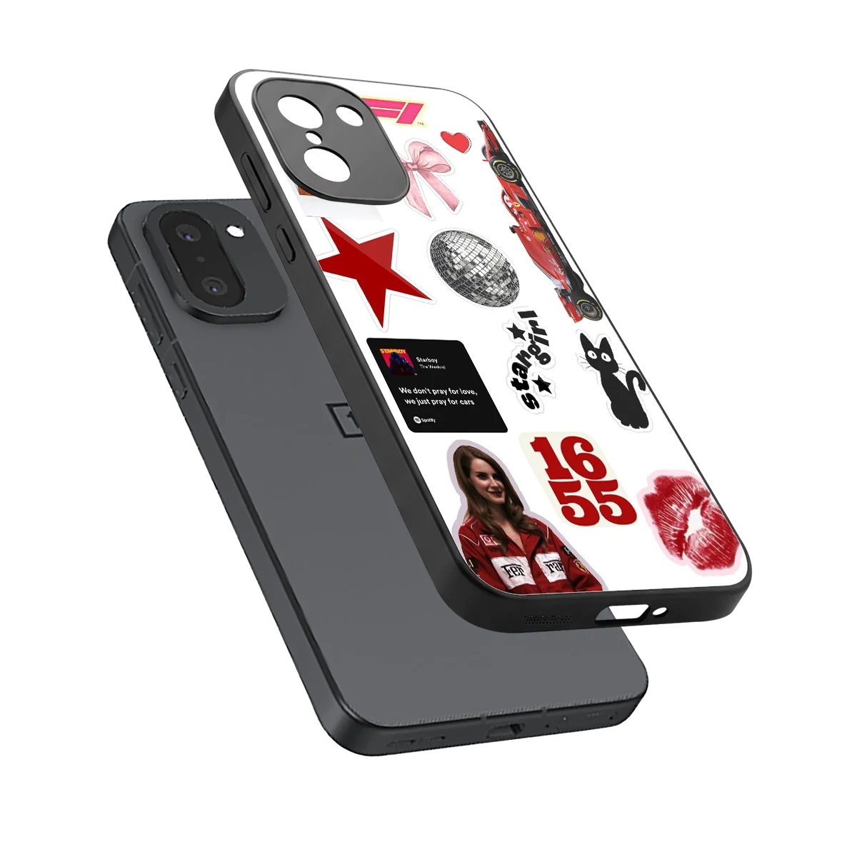Formula 1 Fever sleek oneplus 15r cover with tempered glass back and TPU edges