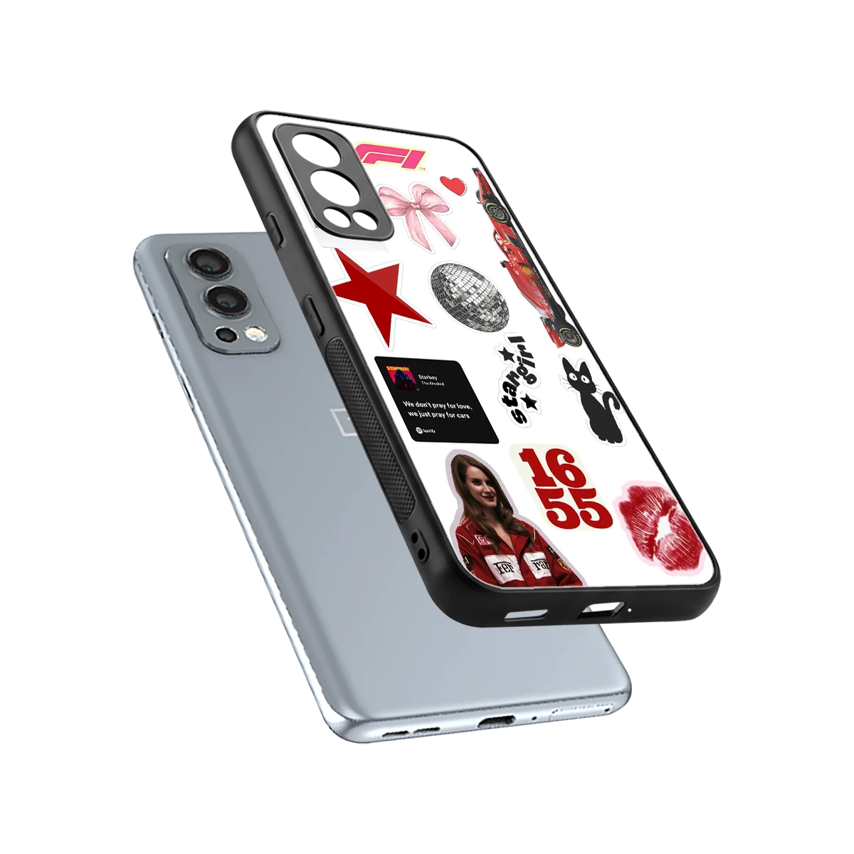 Formula 1 Fever sleek oneplus nord 2 cover with tempered glass back and TPU edges