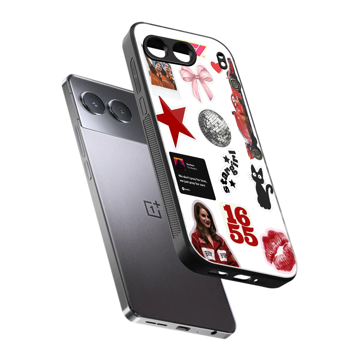 Formula 1 Fever sleek oneplus nord 4 cover with tempered glass back and TPU edges