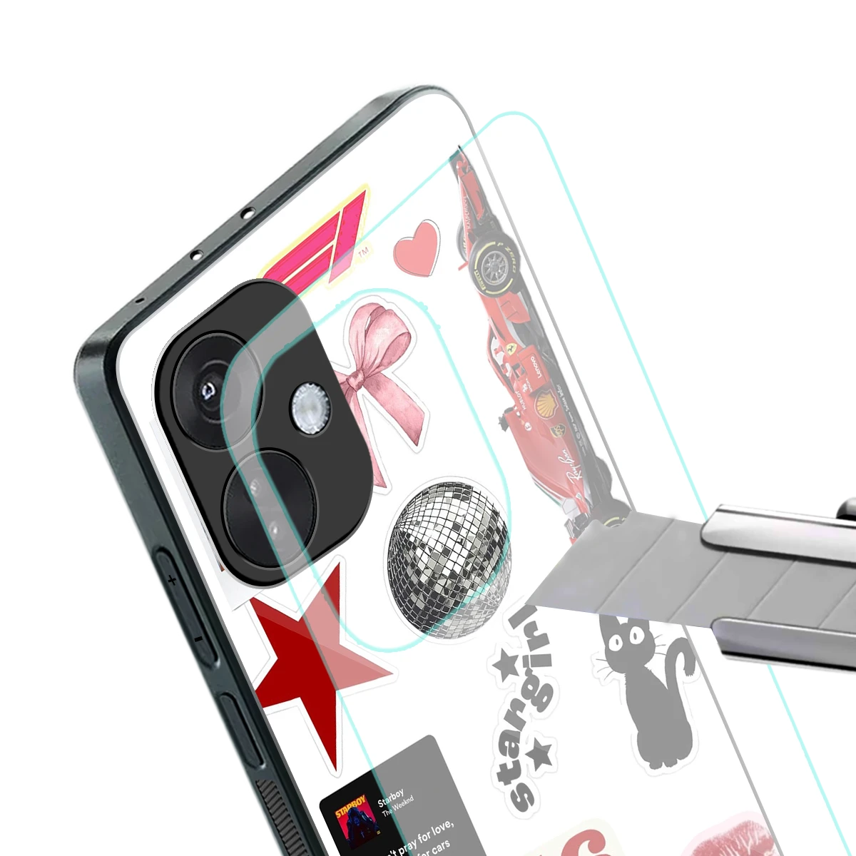 Formula 1 Fever stylish phone case for oneplus nord ce 3 | glossy glass and slim fit