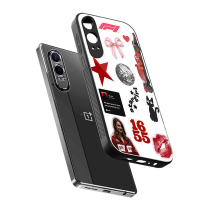 Formula 1 Fever sleek oneplus nord ce 4 lite cover with tempered glass back and TPU edges