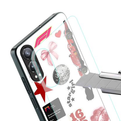 Formula 1 Fever stylish phone case for oneplus nord ce 4 lite | glossy glass and slim fit