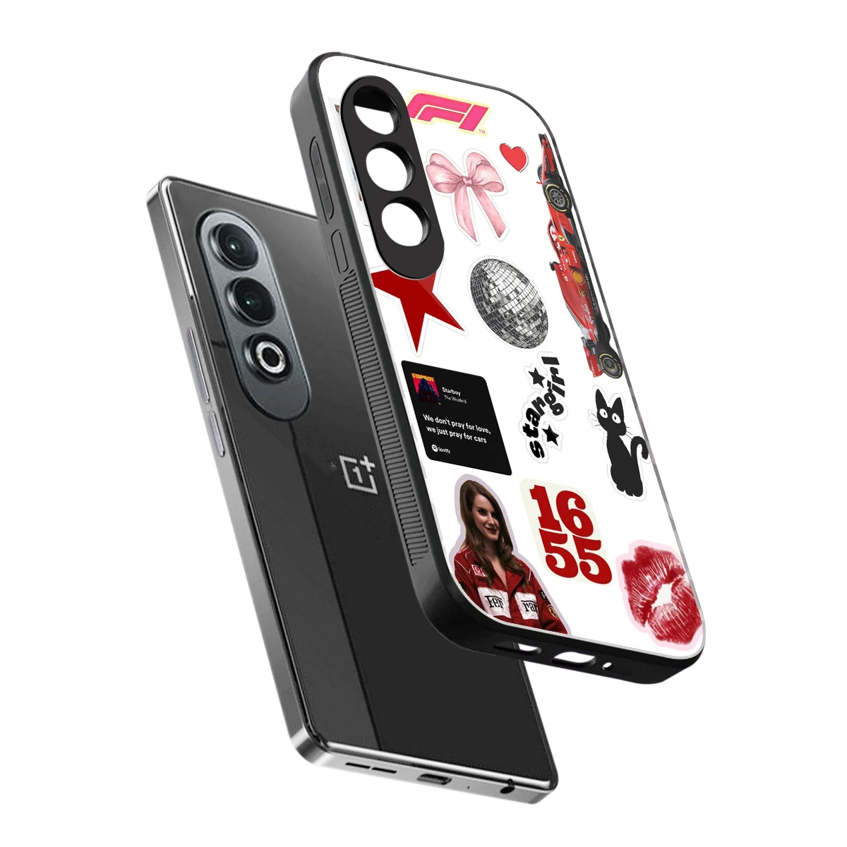 Formula 1 Fever sleek oneplus nord ce 4 cover with tempered glass back and TPU edges