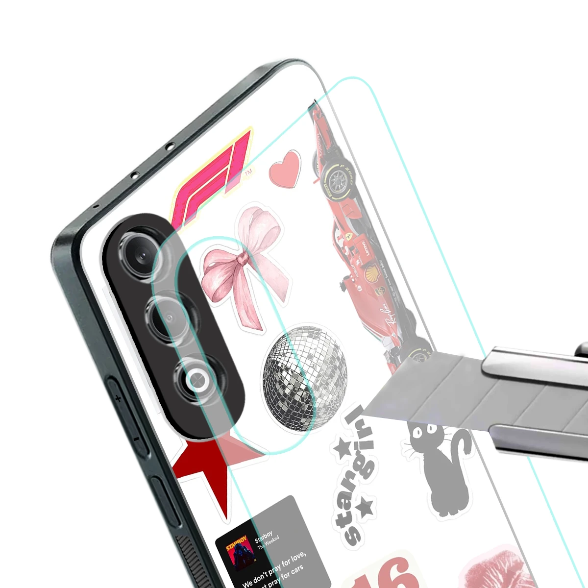 Formula 1 Fever stylish phone case for oneplus nord ce 4 | glossy glass and slim fit