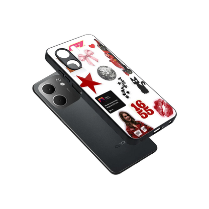 Formula 1 Fever sleek oppo a5x 5g cover with tempered glass back and TPU edges