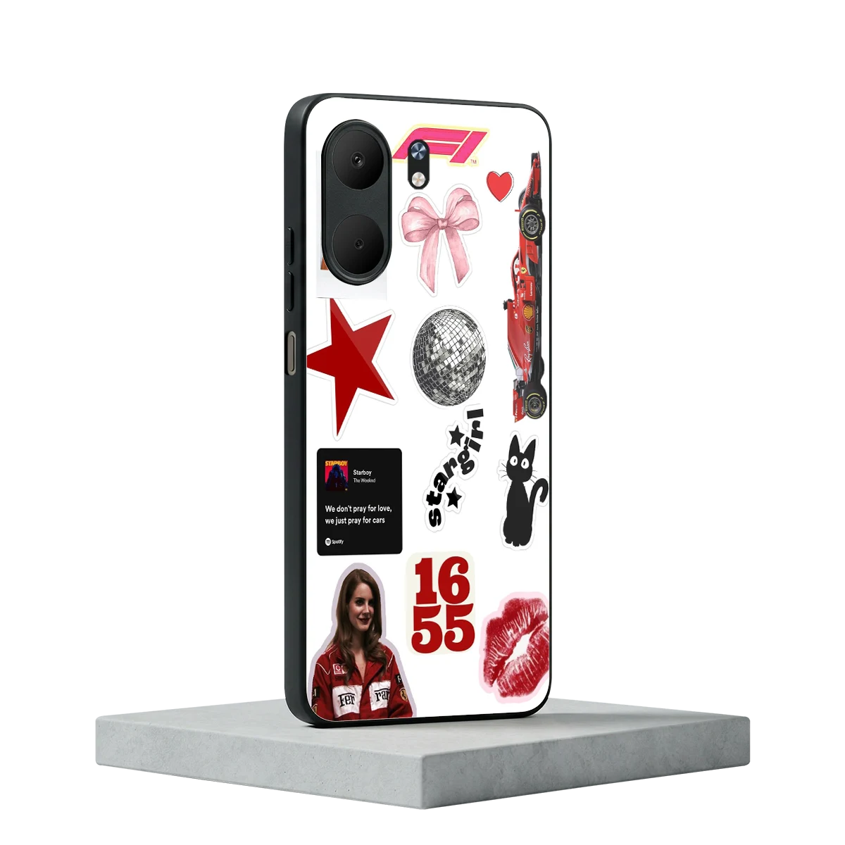 Formula 1 Fever oppo a5x 5g mobile cover | shockproof glass phone case