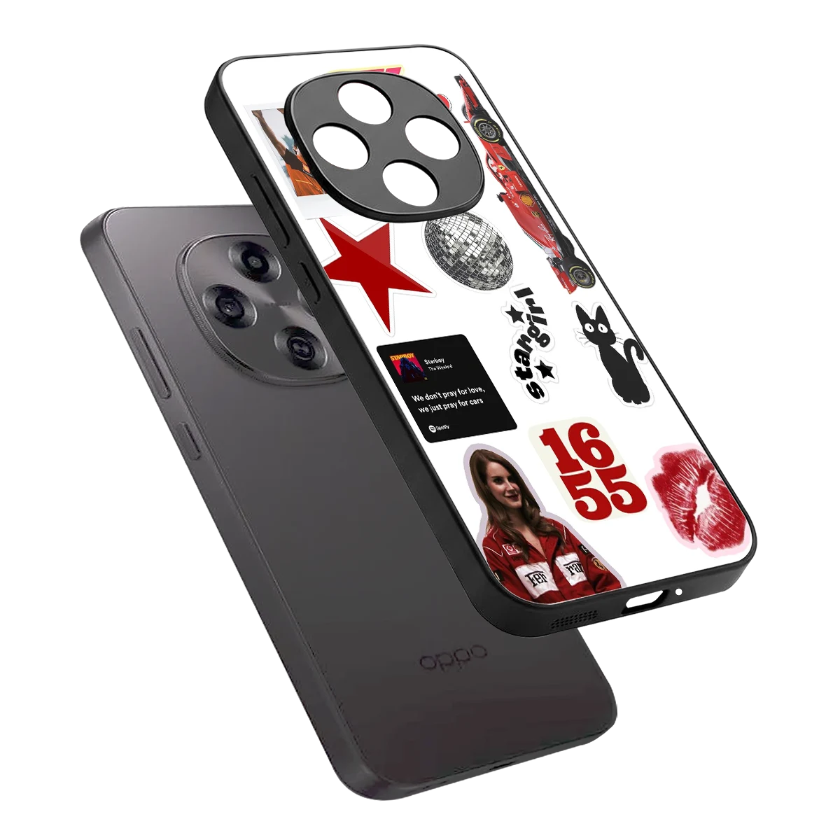 Formula 1 Fever sleek oppo f31 pro 5g cover with tempered glass back and TPU edges