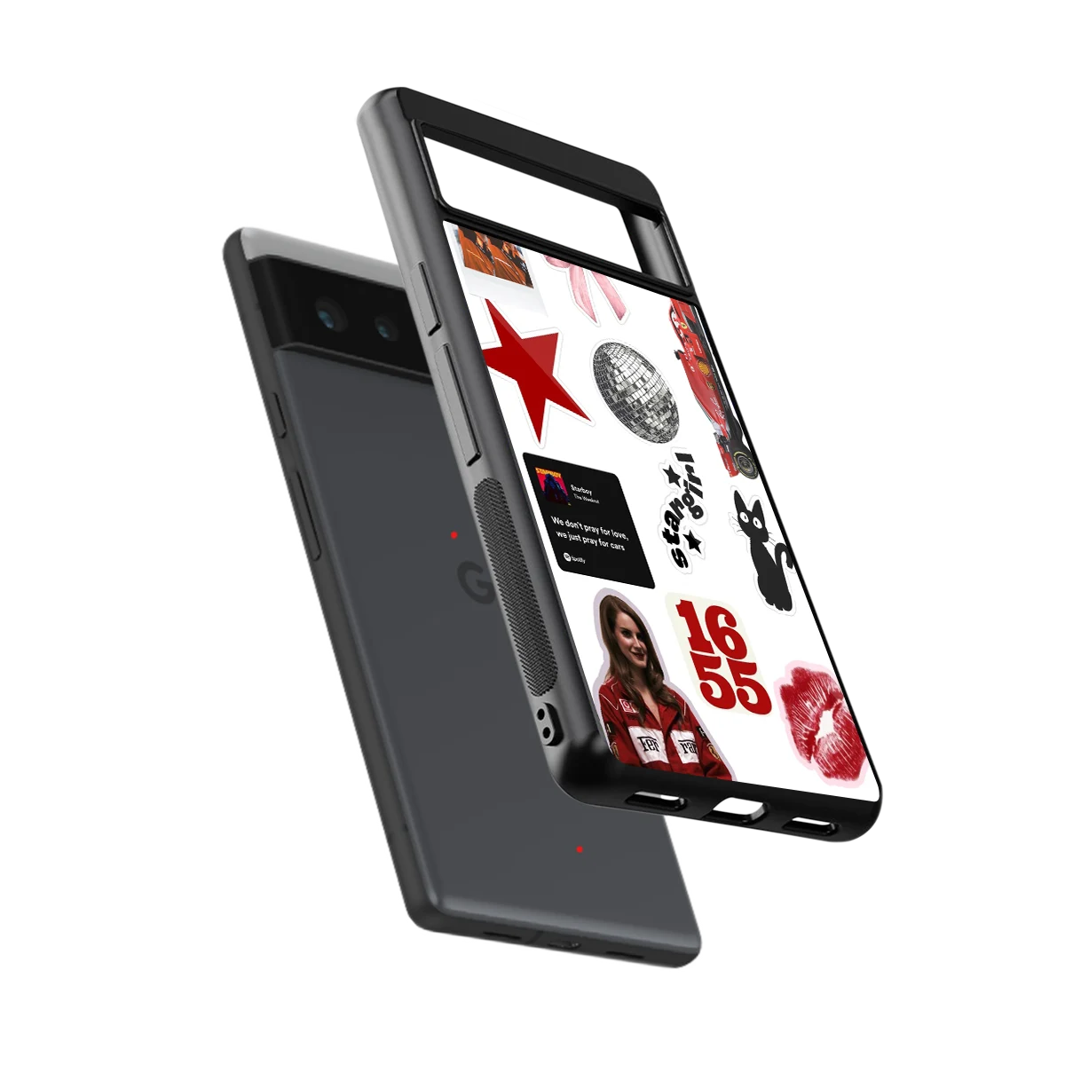 Formula 1 Fever sleek google pixel 6a cover with tempered glass back and TPU edges