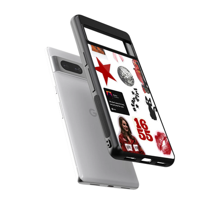 Formula 1 Fever sleek google pixel 7a cover with tempered glass back and TPU edges