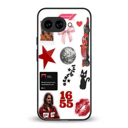 Formula 1 Fever back phone cover | glass case for google pixel 10a