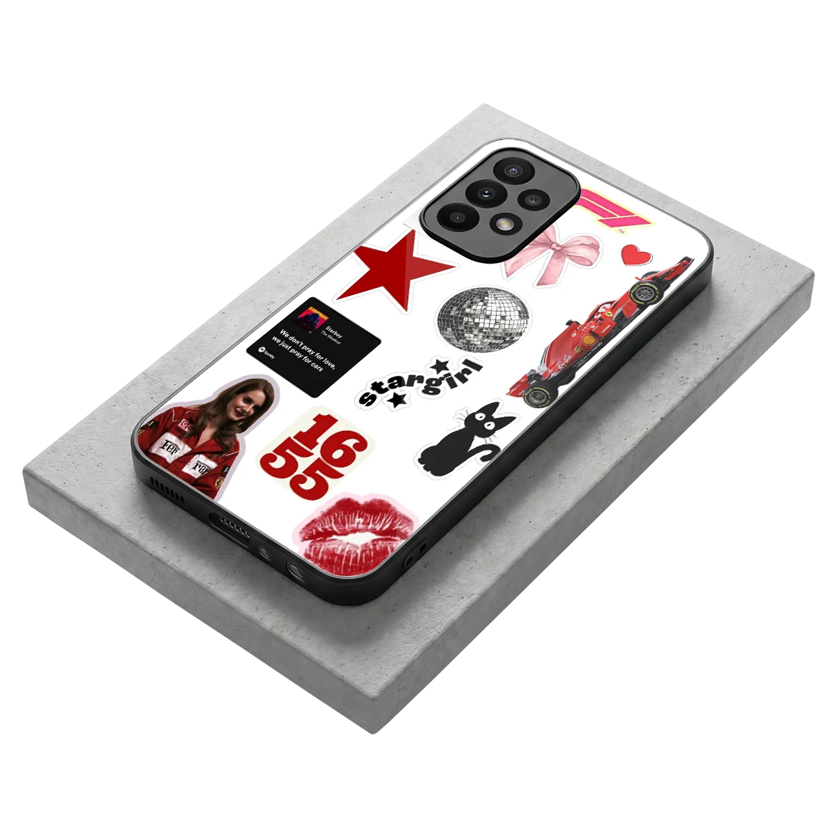Formula 1 Fever stylish phone case for samsung galaxy a23 | glossy glass and slim fit