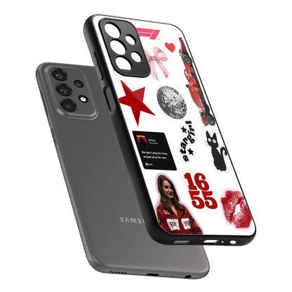 Formula 1 Fever sleek samsung galaxy a23 cover with tempered glass back and TPU edges