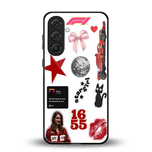 Formula 1 Fever back phone cover | glass case for samsung galaxy m36 5g