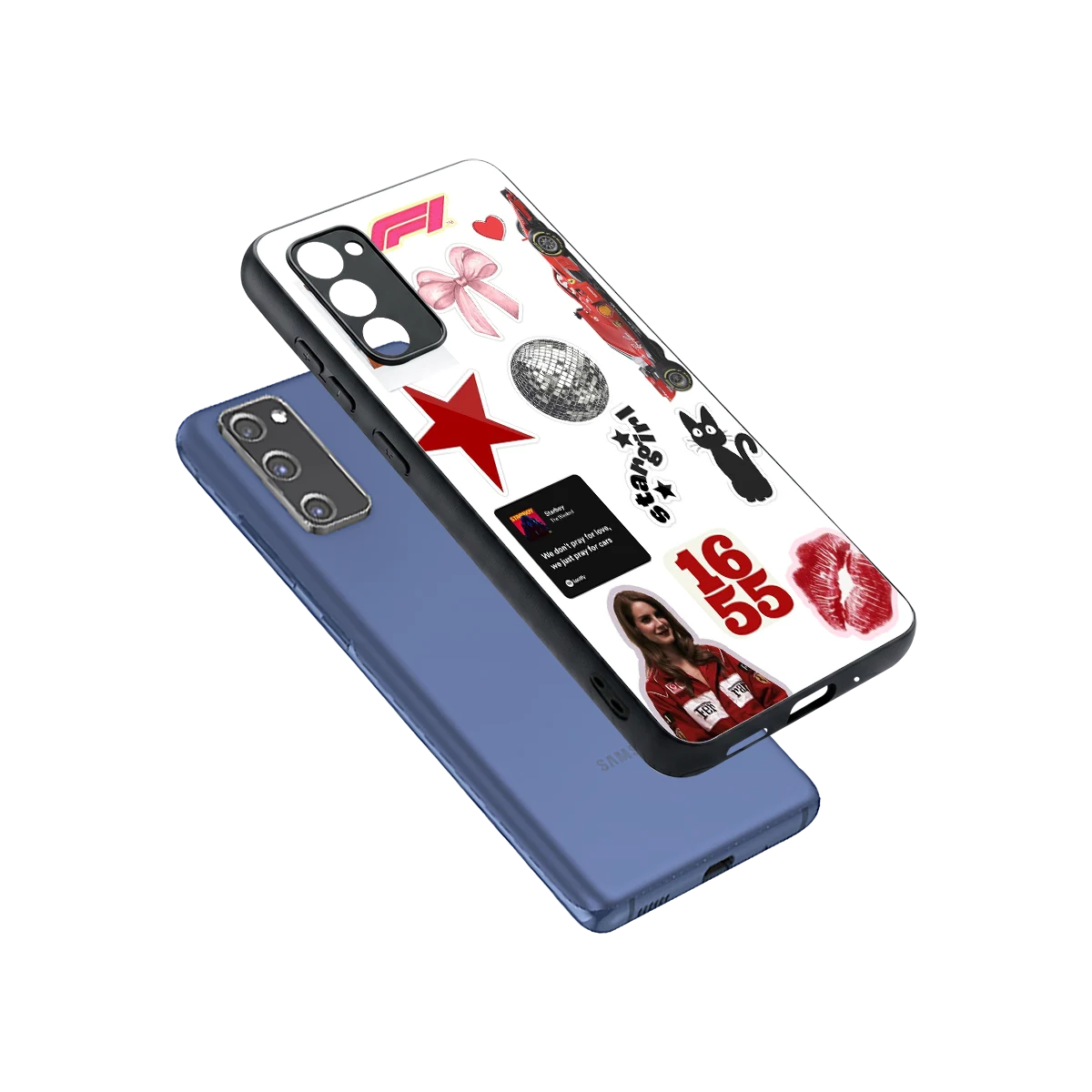 Formula 1 Fever sleek samsung galaxy s20 fe cover with tempered glass back and TPU edges