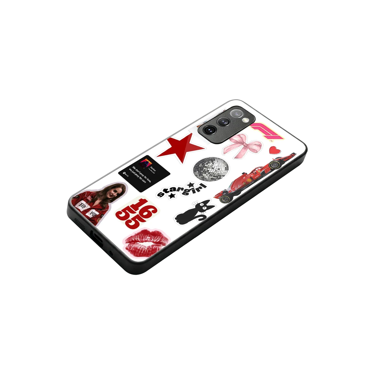 Formula 1 Fever stylish phone case for samsung galaxy s20 fe | glossy glass and slim fit