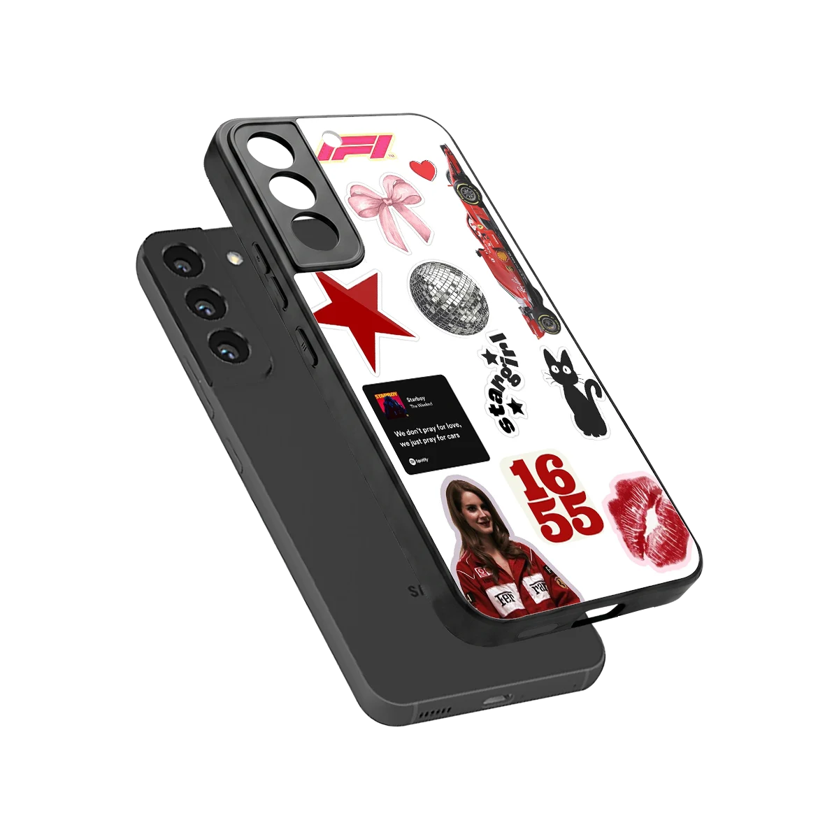 Formula 1 Fever sleek samsung galaxy s22 cover with tempered glass back and TPU edges