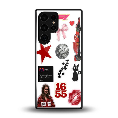 Formula 1 Fever back phone cover | glass case for samsung galaxy s25 ultra