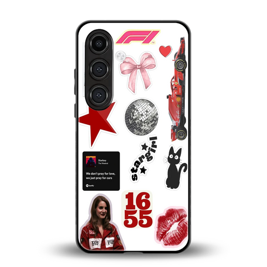 Formula 1 Fever back phone cover | glass case for samsung galaxy s25