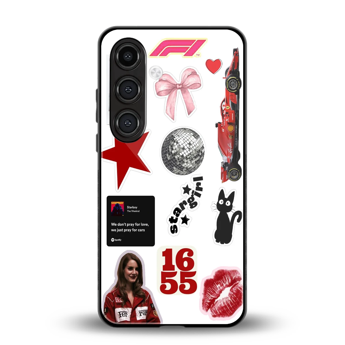 Formula 1 Fever back phone cover | glass case for samsung galaxy s24 plus