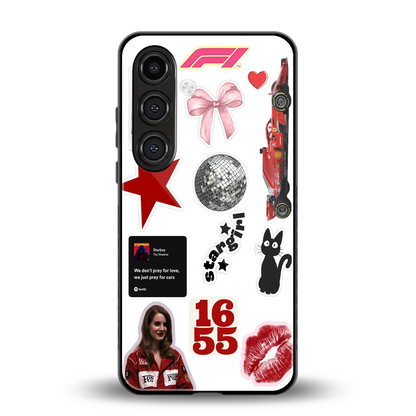 Formula 1 Fever back phone cover | glass case for samsung galaxy s24 plus