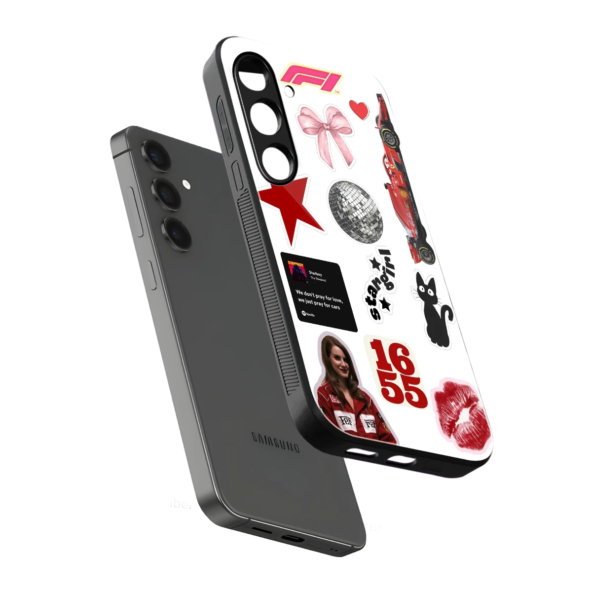 Formula 1 Fever sleek samsung galaxy s24 plus cover with tempered glass back and TPU edges