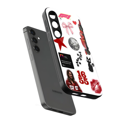 Formula 1 Fever sleek samsung galaxy s24 plus cover with tempered glass back and TPU edges