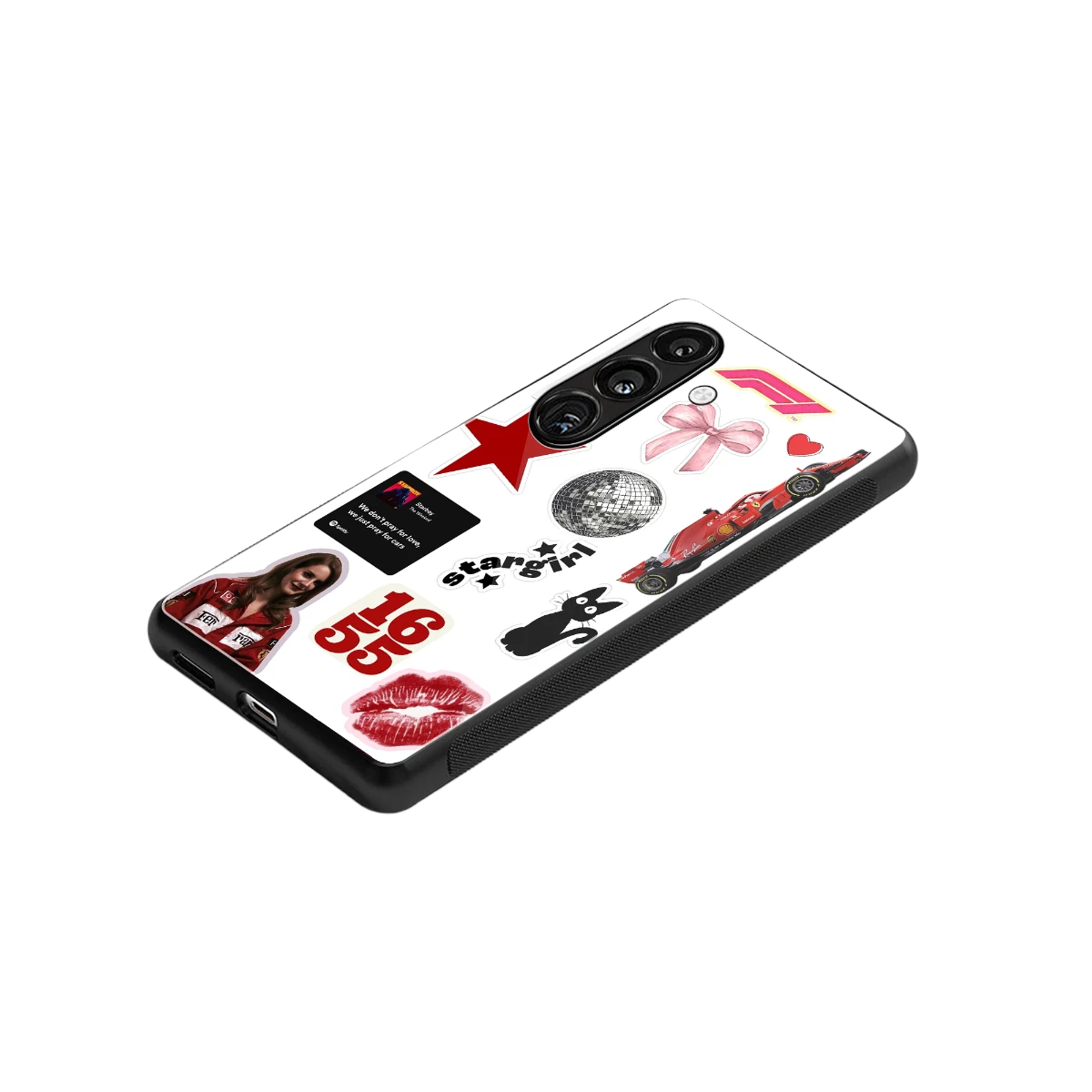 Formula 1 Fever stylish phone case for samsung galaxy s23 fe | glossy glass and slim fit