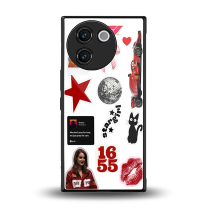 Formula 1 Fever back phone cover | glass case for vivo v30e