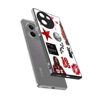 Formula 1 Fever sleek vivo v30e cover with tempered glass back and TPU edges