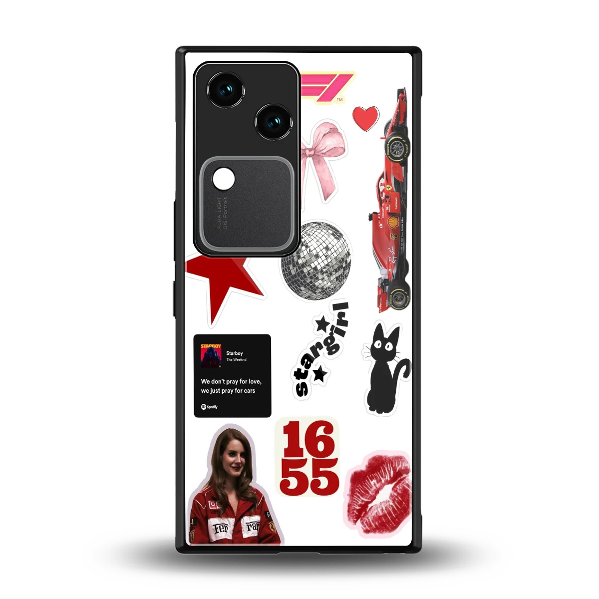 Formula 1 Fever back phone cover | glass case for vivo v30