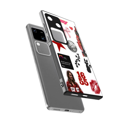 Formula 1 Fever sleek vivo v30 cover with tempered glass back and TPU edges